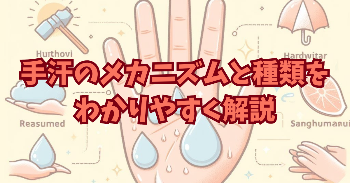 手汗のメカニズムと種類をわかりやすく解説